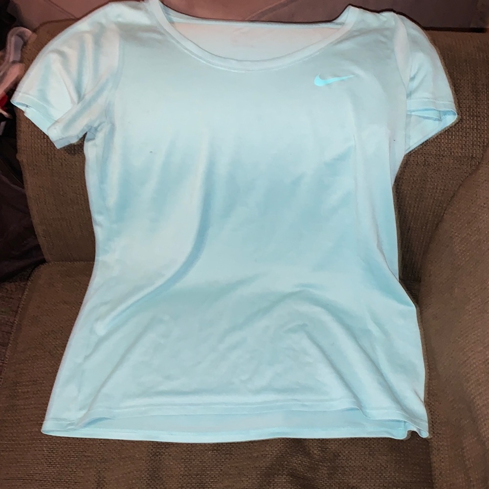 light blue womens nike tee